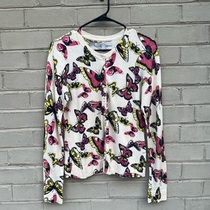 EUC Old Navy Size L Cotton Butterfly Sweater